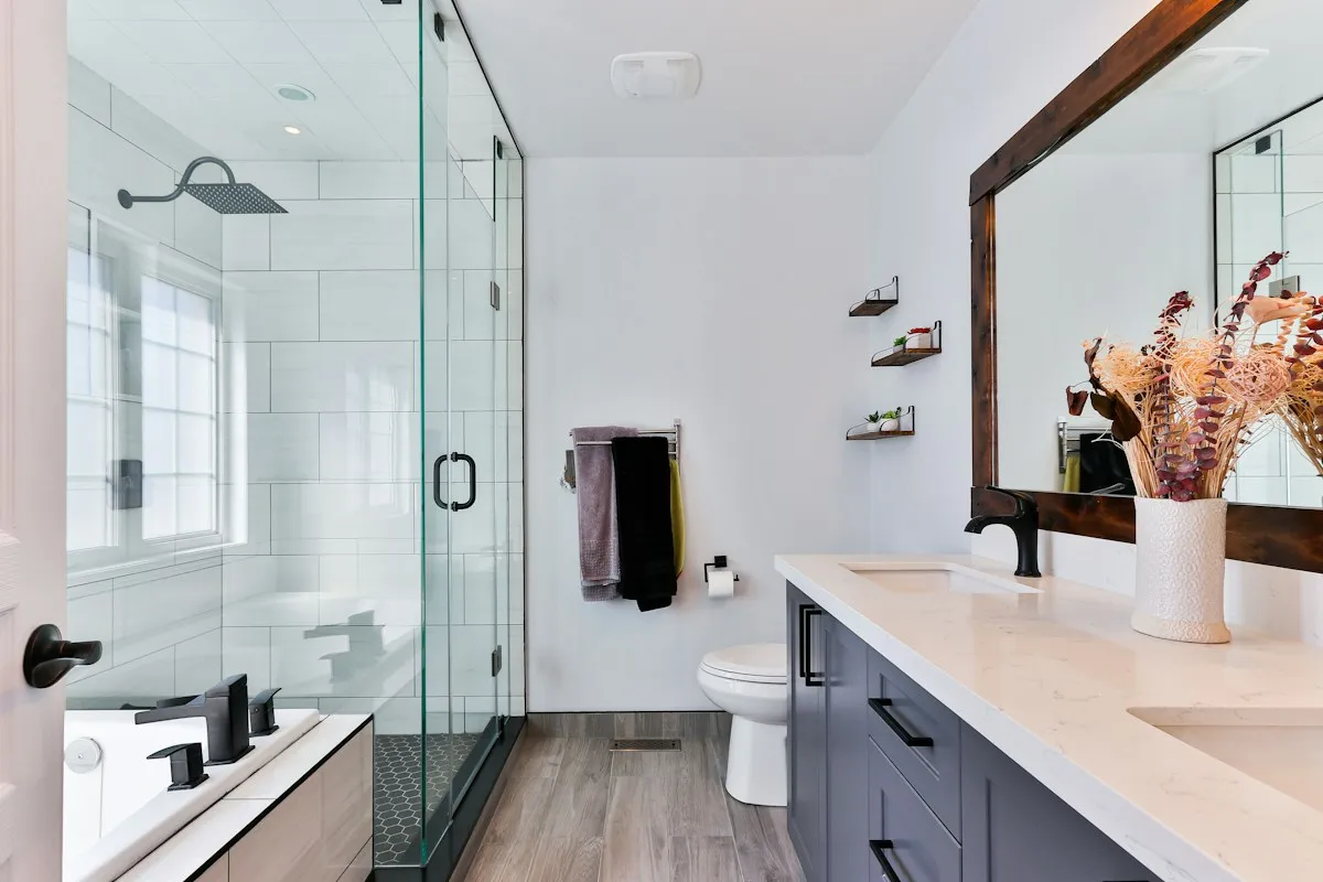 Residential bathroom interior